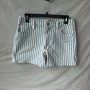 Universal Thread Blue and White Striped Jean Shorts